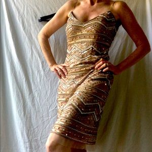 Badgley Mischka Beaded Cocktail Dress